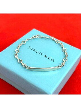 Tiffany & Co Vintage ID Heart Bracelet 925 Sterling Silver